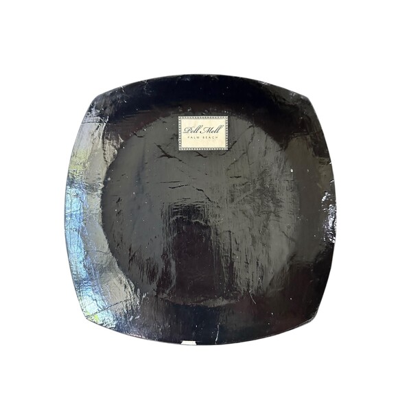 Vintage Pell Mell Palm Beach Zebra Decoupage Plate | Botanical Safari Decor - Picture 4 of 4